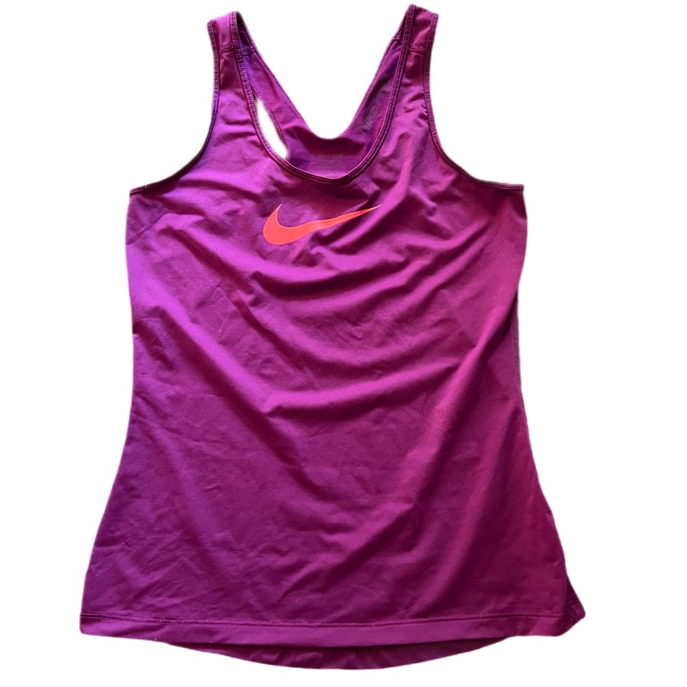 Nike Pro Cool Dryfit Swoosh Purple Neon Medium Tank Top